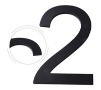 Lapiglo Modern Floating House Numbers 8 Inch, for Large Black Shadow Sign Outdoor Wall, Garage Gate & for Door, Easy Mount Plastic Plaque with Fixings(2)
