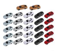 Lapiglo N Scale 1:150 Model Car Set 50pcs Plastic Replica Vehicles for Railway Diorama Street Layout Sand Table Model Collection