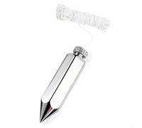 Lapiglo Plumb Bob Set 8 oz Steel Brass Hexagonal Bob with Detachable Cap and 15m Line Woodworking Construction 3 PCS(1PCS)