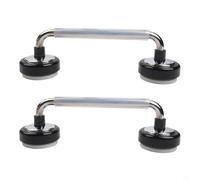 Lapiglo Powerful for Large Suction Cup Handle Glass Doors, Cabinets & Refrigerators - No Drill ABS Shower for Door Grip with 68mm Base, Modern Diamond Design, 2 Pack(Black)