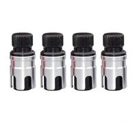 Lapiglo Quick Release for Tire Pressure Valves 4 Pack, Metal Deflation Blow-Off Valve Fast Air Let Down to Improve Traction in for Soft Sand Off-Road(Silver)
