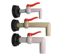 Lapiglo S60x6 to 1 Inch IBC Container Outlet Tap Adapter Ball Valve Cap Outdoor Rain for Water Storage and Garden Irrigation