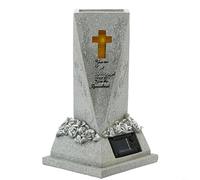 Lapiglo -Shaped Resin Flower Pot Grave, Angel Memorial with Drainage, Garden Cemetery Ornament(A)