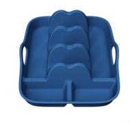 Lapiglo Silicone Taco Holder Set with Dipping Bowl - Non-Slip Wave Shaped Rack for Hard & Soft Shells - Dishwasher Safe Kitchen Tool for Taco Tuesday Party - Green 10x8x3in(dark blue)
