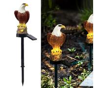 Lapiglo Solar Powered Hawk Garden Light, Resin for Eagle Statue Lamp with LED Outdoor Lawn Decor, Weatherproof Bird Ornament Patio Park
