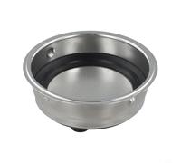 Lapiglo Stainless Steel Portafilter Basket Coffee Filter, With Rubber Tamper Cup Suitable for Single and Two Shots Compatible 51mm(Single)