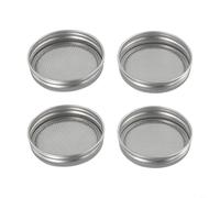 Lapiglo Stainless Steel Sprouting Lids 70mm Mesh Strainer Covers, for Jar Growing Bean Broccoli Lentil Kitchen Sieve Screen Dishwasher Safe Silver 4 Pack
