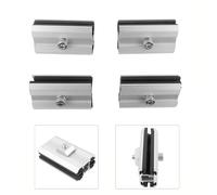Lapiglo Thin Film Solar Panel Mid Clamp 80x46mm, Aluminum Alloy Fixing Bracket 6-10mm Panels, Lightweight Anodized Silver Hardware