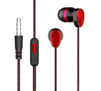 Lapiglo Wired 3.5mm Earphones Heavy Bass Gaming(red)