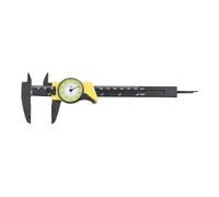 Lapiglo Yellow Dial Caliper 6" 150mm for Plastic Body Small Engineering Operations Inner Outer Diameter Depth Tool
