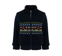 Lapin House patterned intarsia-knit wool cardigan - Blue 12 mth