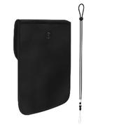 lapinchen Hidden Bra Passport Travel Wallet for Women with Adjustable Elastic Strap and Lanyard Hidden Secret Pocket Protect Your Passport Credit Cards (Large Black)