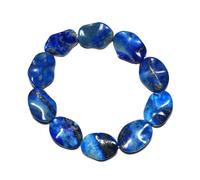 Lapis Lazuli Bracelet - Natural Royal Blue Third Eye Chakra Crystal Oval 14x20mm Beads - Handmade Ancient Wisdom Protection Gemstone Jewelry |