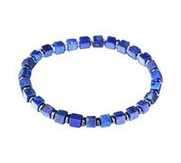 Lapis Lazuli Bracelet, Vintage Beaded Jewelry, 7.09 Inches Stone Bracelet with Natural Gem, Aesthetic Wristwear, Wrist Accessory with Classic Design, Jewelry Gift for Men and Women