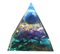 Lapis Lazuli Crystal Sphere Orgonite Pyramid with Amethyst Malachite Stone Reiki Energy Chakra Healing Orgone Collection Meditation Tool