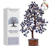 lapis Lazuli Crystal Tree for Wisdom & Truth Décor for Home and Office | Handmade Bonsai for Communication & Clarity of Thought | Perfect Insight Gift for Loved ones