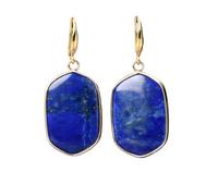 Lapis Lazuli Earrings Navy Blue Earrings for Women Blue Teardrop Dangle Earring Hook Geometry Gemstones Ear Jewelry Gift, Zinc, Lapis Lazuli