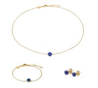 Lapis lazuli necklace, bracelet and earrings set for women Sloya Aurora Bleu TU