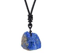 Lapis Lazuli Necklace Natural Lapis Lazuli Pendant Lapis Lazuli Crystal Necklace Collectible Rock Pendant Necklace Handcrafted Jewelry Healing Crystal Gemstone Jewelry for Women and Men