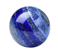 Lapis Lazuli Quartz Crystal Balls with Wooden Stand, Decorative Blues Gemstone Divination Sphere,52~55mm Gemstone Stone