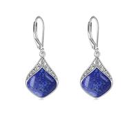 Lapis Lazuli Teardrop Earrings Sterling Silver Filigree Irish Celtic Drop Earrings Lapis Dangle Earrings Jewellery Gifts For Women Girls