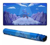 LapisPearl Extended Gaming Mouse Pad, XXL Desk Mat with Artistic Blue Cloud Design, Water-Resistant Surface, Non-Slip Rubber Base, 90 x 40 cm