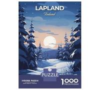 Lapland Finland Travel Jigsaw Puzzle 1000 Pieces, Historic Square Architecture, 1000 Pieces for Adults, Birthday Gift for Adults, Screen-Free Fun, 52x38cm/1000pcs