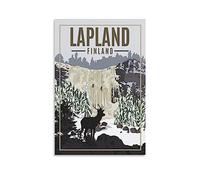 Lapland Finland Vintage Travel Posters Landscape 12x18inch(30x45cm) Wall Art Picture Print Canvas Art Poster Modern Family Bedroom Decor Posters