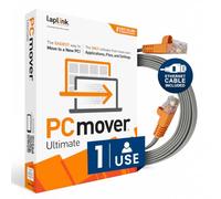 Laplink PCmover Ultimate 11 - Moves your Applications, Files and Settings from an Old PC to a New PC - Includes Optional Ethernet Cable - 1 Use
