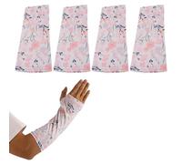 LAPLUIE 4 Packs Arm Cast Cover Elastic Short Cast Covers Protector Arm Sling Sleeve Cast Decorations for Arm Bath Shower Cast Wound Covers 11 Inch Length x 9-11 Inch Circumference (Floret)