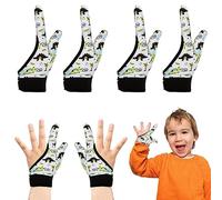 LAPLUIE 4Pcs Thumb Sucking Guard Gloves Kids Chewy Compression Gloves Kids Stop Thumb Sucking and Finger Biting for Ages 5-13 (Dinosaur 01)