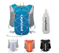 Lapluied 5L Hydration Running Vest Women/Man with 500ml Water Bottle, Adjustable Lightweight Running Backpacks, Reflective Hydration Backpack 9 Pocket Bag for Hiking, Cycling, Marathon Blue