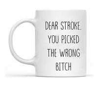 LaPomme Stroke Survivor Mug, Stroke Awareness, Stroke Survivor Gift, Stroke Recovery Coffee Mug, Dear Stroke You Picked The Wrong