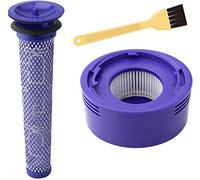 LAPONO Filter Set for Dyson V7 V8, Pre Motor 965661-01 and HEPA Post 967478-01, Washable Replacement Parts, Compatible with V7 V8 Animal Absolute Motorhead Total Clean Fluffy, Cleaning Brush Included