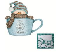 Lapoo Metal Cutting Die for Scrapbooking, New Cutting Dies DIY Album Card Making Decor Paper Craft Metal Die Cuts Party Wedding Decorations (Cup Snowman 4.1 x 3.7 in)