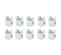 LAPOOH 10Pcs 4mm Model Boat Metal Drive Dog Shaft Crutch Accessories Connector Paddle Fork for Rc Boat Drive Shaft,Silver