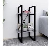 LAPOOH 2-Tier Book Cabinet Concrete Grey 40x30x70 cm Engineered Wood,Book Cabinet Display,Bookshelf,Storage Book Cabinet,Living Room Bookcases-806411