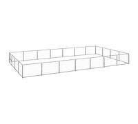 LAPOOH 3082153 Silver Steel Dog Cage, 28 m² in Steel, Dog Cages, Outdoor Dog Cage, Dog Enclosure, Pet Cage,