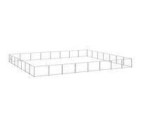 LAPOOH 3082184 Silver 56 m² Steel Dog Cage, Dog Cage, Outdoor Dog Cage, Dog Enclosure, Pet Cage