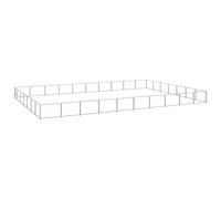 LAPOOH 3082186 Silver Dog Cage, 70 m² Steel, Dog Cages, Outdoor Dog Cage, Dog Enclosure, Pet Cage