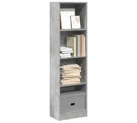 LAPOOH Bookcase Concrete Grey 40x24x143 cm Engineered Wood,Bookcase,Storage Shelves Units,Bookcase for Bedroom,Living Room-857786