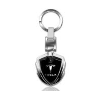 LAPOOH Car Keychain Keyring for Tesla Model 3 Model Y Model X Model S,High-end Fashion with Car Logo Car Keyring Replacement for Car for Men and Women Car Accessories Family Present