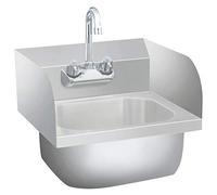 LAPOOH Commercial Hand Wash Sink with Faucet Stainless Steel-51115