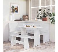 LAPOOH Corner Bench 151 cm Solid Wood Pine White-327247