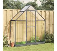 LAPOOH Greenhouse With Base Frame Anthracite 169 X 58 X 202 Cm Aluminium Polycarbonate Greenhouse Large Walk-In Green House Garden Plants Grow Base-4005821