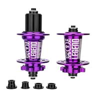 LAPOOH Mountain Bike Hub 32 Hole Disc Brake High Performance Lightweight Front Rear Hub Compatible with 8 9 10 11 12 13 Speed Cassette for Professional Cyclists Black Red Oran (Purple)