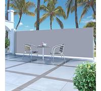 LAPOOH Retractable Side Awning 160 x 500 cm Grey,Retractable Side Awning,Outdoor Privacy Screen for Garden,Sun Shade-45464