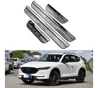 LAPOOH Stainless Steel Car Door Sill Protector, Mazda CX5 CX-5 2017-2023, Welcome Pedal Strip Cover, Scratch Resistant Threshold