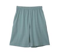 LApooh Women'S Cotton Pyjama Shorts, Soft Sleeping Bottoms Knee Length Shorts with Pockets, Stylish Lounge Shorts Loose Casual Pants for Women Sleep Gym Running Light Green M