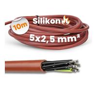 Lapp 00460223 Ölflex Heat 180 Silicone Cable 5G2.5 mm² I Sauna Cable 5 x 2.5 mm² I Sauna Oven Cable 10 m I Silicone Cable 5 x 2.5 mm with Green/Yellow Protective Conductor SiHF